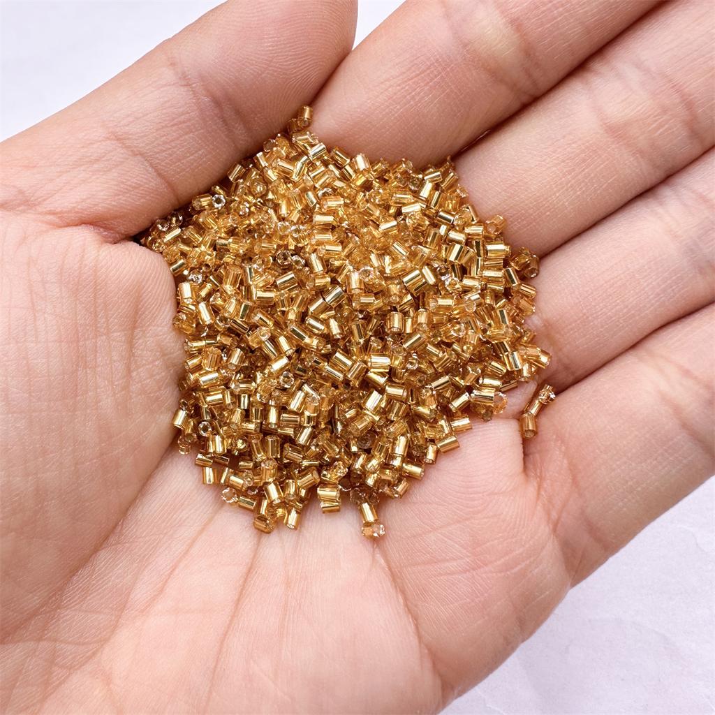 1000Pcs 2mm Bead Bracelet Beading Chain Beads Glass Tube