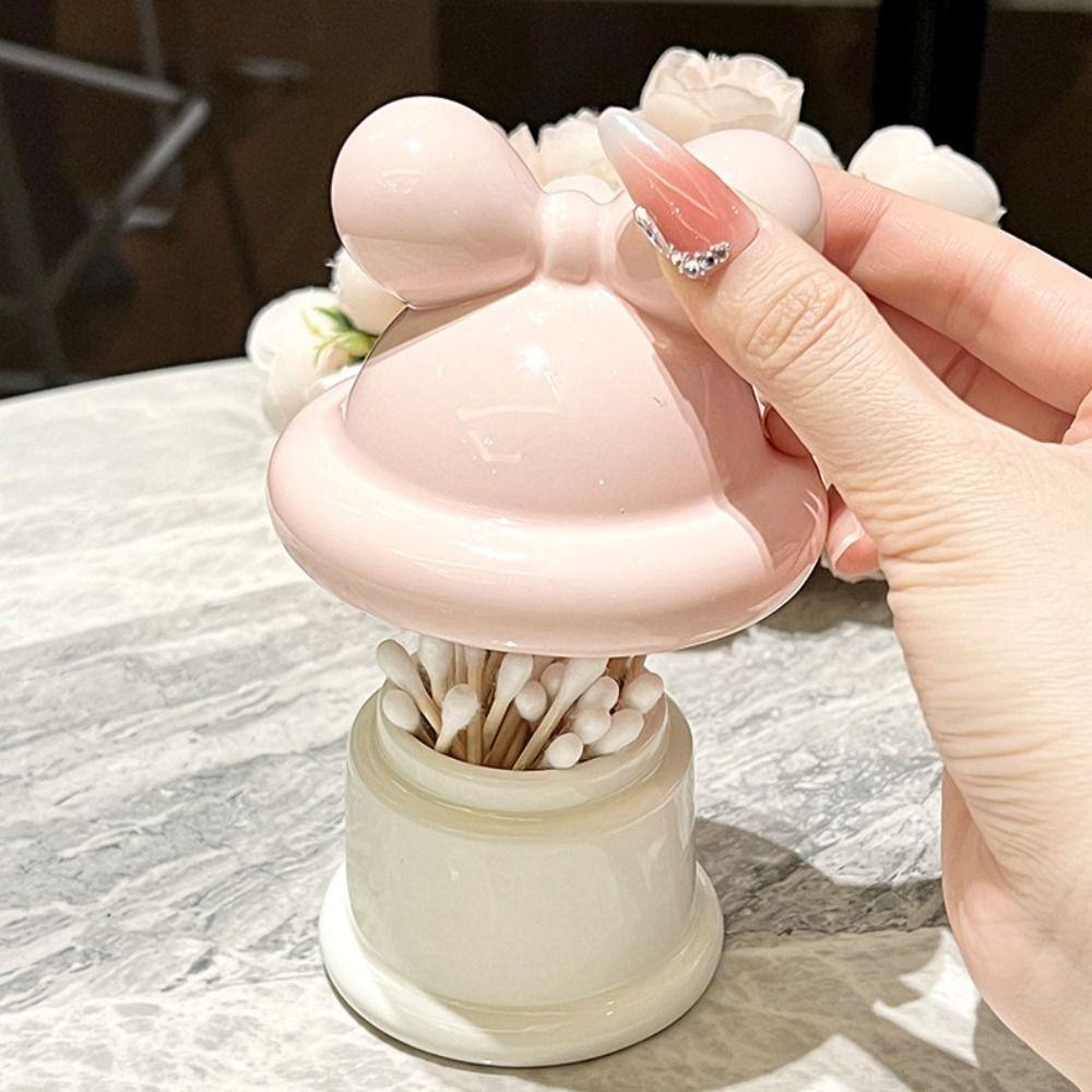 Ceramic Dental Floss Storage Box Creative Toothbridge Holder Toothpick Dispenser  Home Office