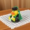 2Pcs Doctor Duck with Top Hat Graduation Party Decorations Cute Gifts Creative Car Ornaments Squeaky Bath Toy