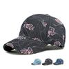 Women Jacquard Flower Cap Outdoor Sun Hat Denim Baseball Cap