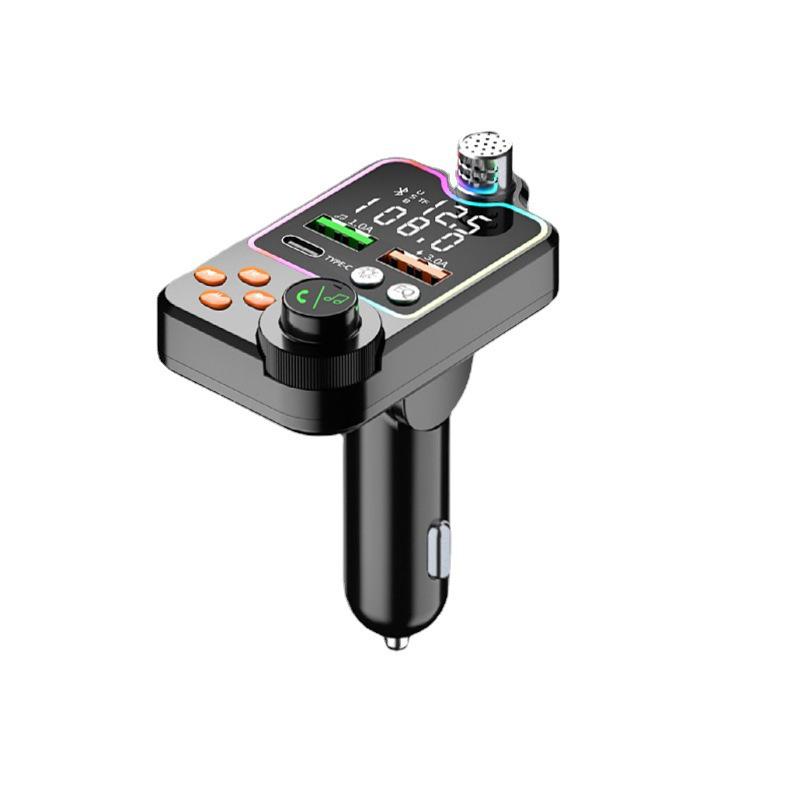 Q15 Bluetooth Car FM Transmitter: Hands-Free MP3 Player with Dual USB Ports & PD 3.1A Charger.