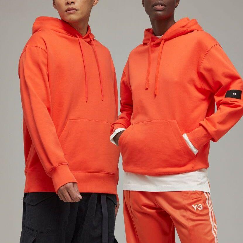 Y-3 Ft Hoodie Solid Color Long Sleeve Hooded Sweatshirt Men Hoodies Orange IB4807