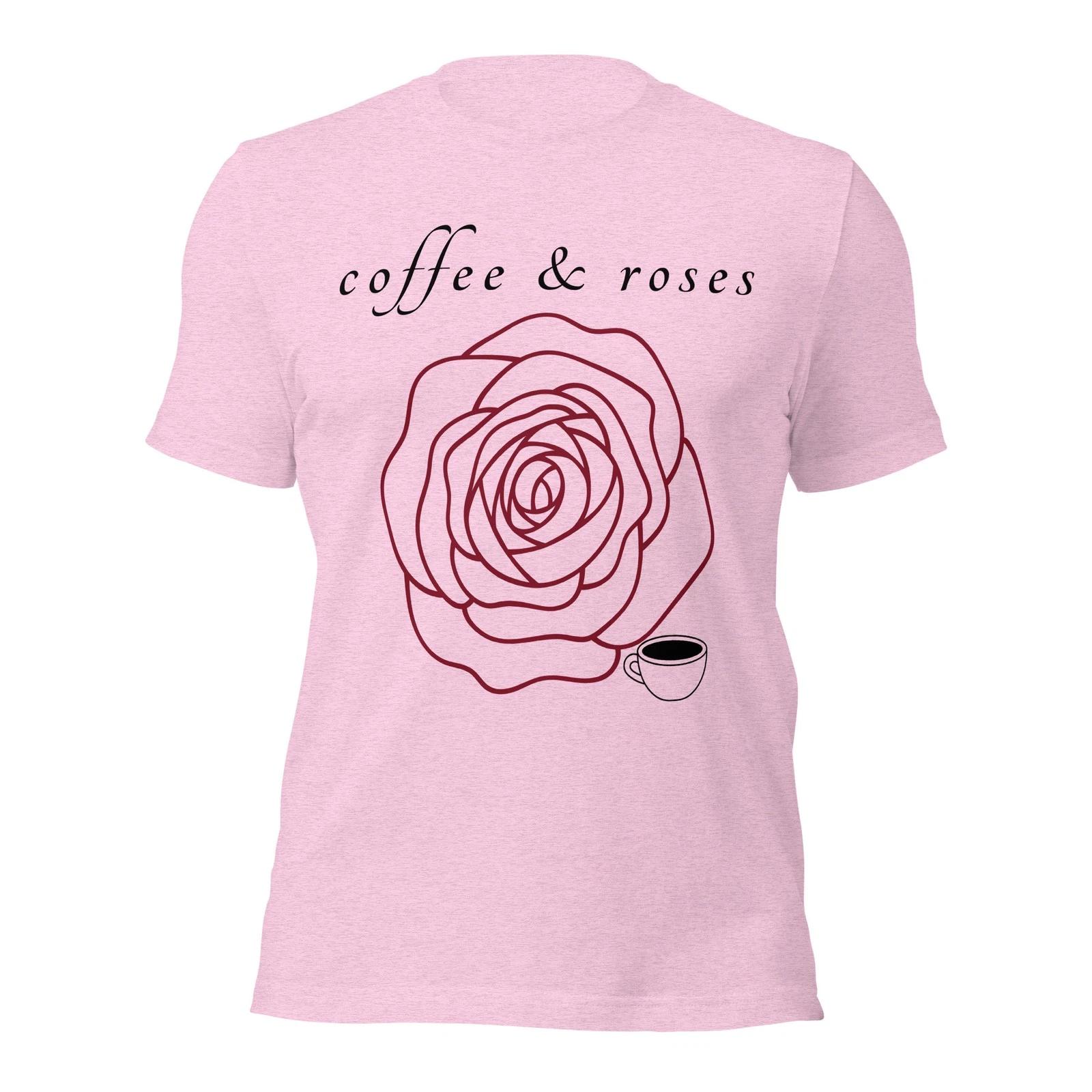 Coffee & Roses - Unisex T Shirt - Sizes XS-2XL L