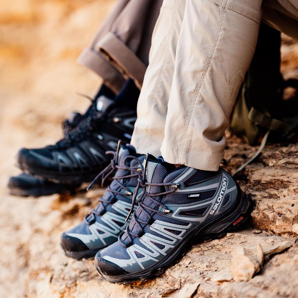 SALOMON X Ultra Pioneer MID CSWP W Hiking and Trekking Shoes Size Cm (L41671200), Ebony/Stormy Weather/Wine Tasting, 25.5