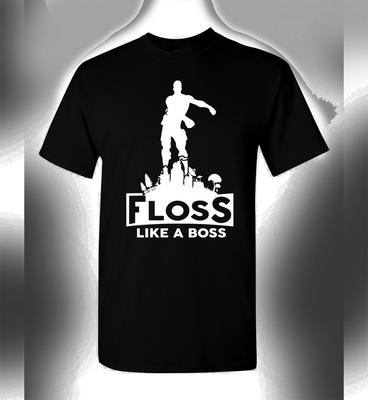 Gamer T-Shirt Floss Like A Boss Funny Dance Emoji Gamer 4 Life