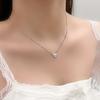 Elegante Collana con Perle d'Argento e Zaffiri - Catena per Clavicola Anti-Sbiadimento, Versatile per Donna