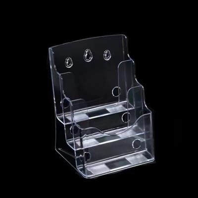 A4/A5/A6 Clear Flyers Display Stand 2/3/4 Layers Hanging Hole Brochure Holder Space Saving Reusable Desktop Document Rack Menu