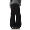 Spring and Autumn American Retro Spring Structure Cutting Scimitar Sweatpants Men's and Women's Loose Casual Straight Sweatpants Tide