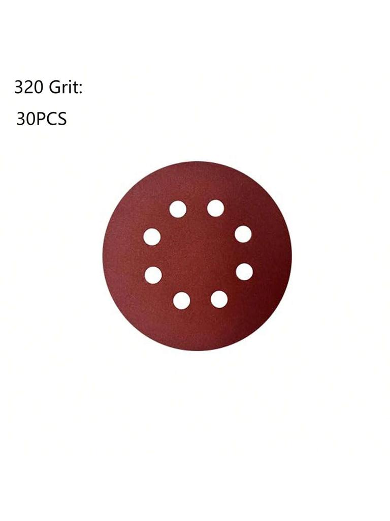 30 PCS 12.7cm/5in Sanding Discs 60 80 220 320 Grit, Round Hook and Loop Sandpaper for Random Orbital Sander