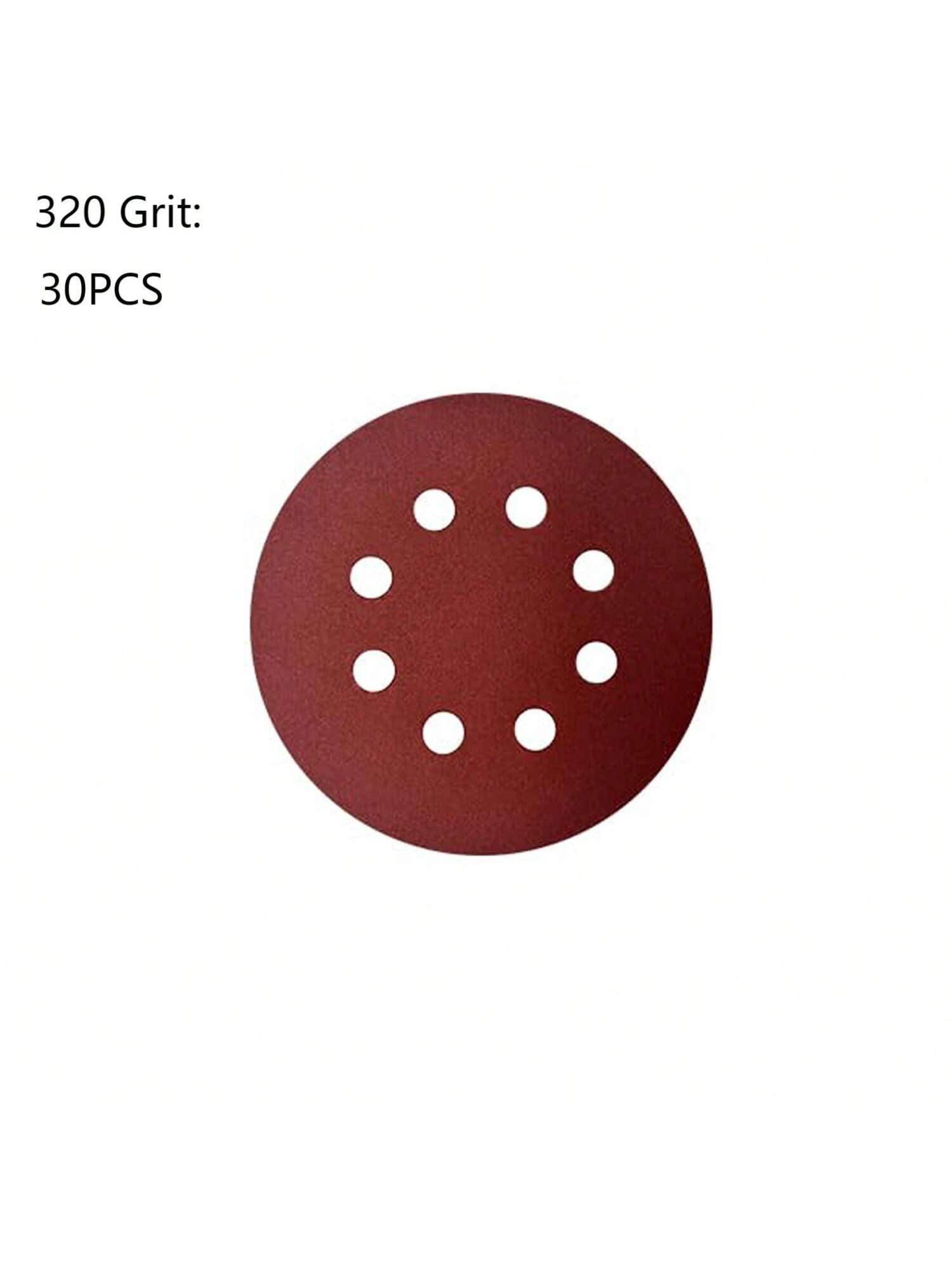 

30 шт. 12,7 см/5 дюймов шлифовальные диски 60 80 220 320 зернистости, круглая наждачная бумага на липучке для эксцентриковой шлифмашины