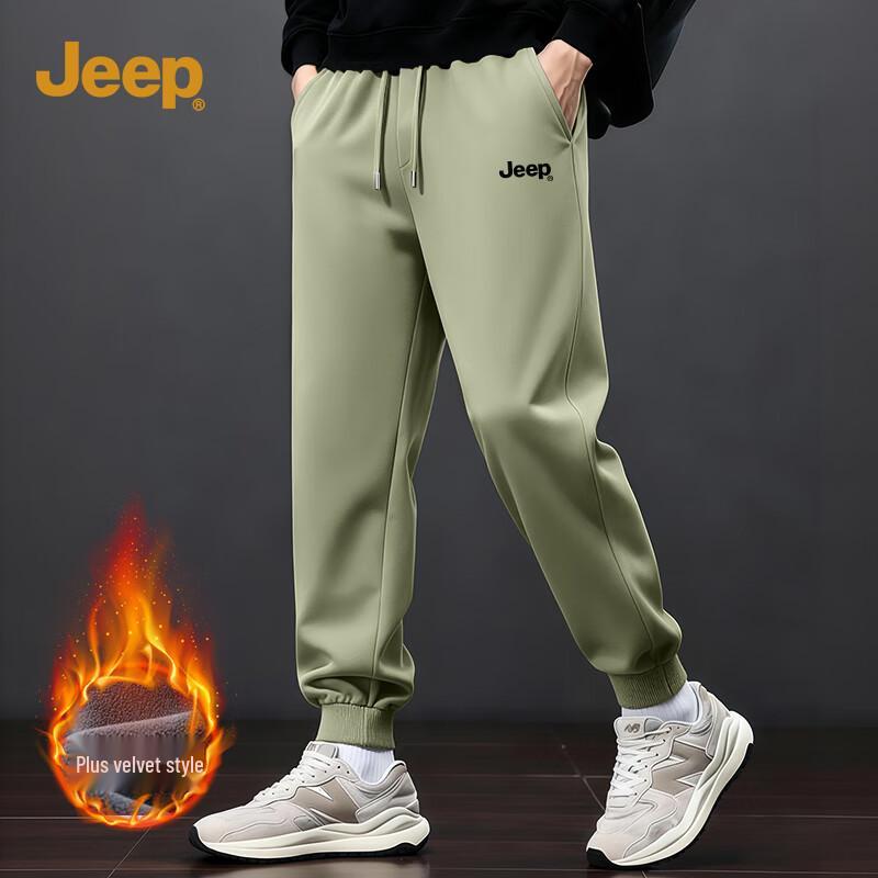 

Jeep Унисекс Зимние Флисовые Свободные Повседневные Спортивные Штаны 3XL