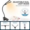 LED Clip On Book Light 3 Colors 8 Brightness Usb Rechargeable Portable Reading Light Night Light Book Lamp Mini Desk Lamp