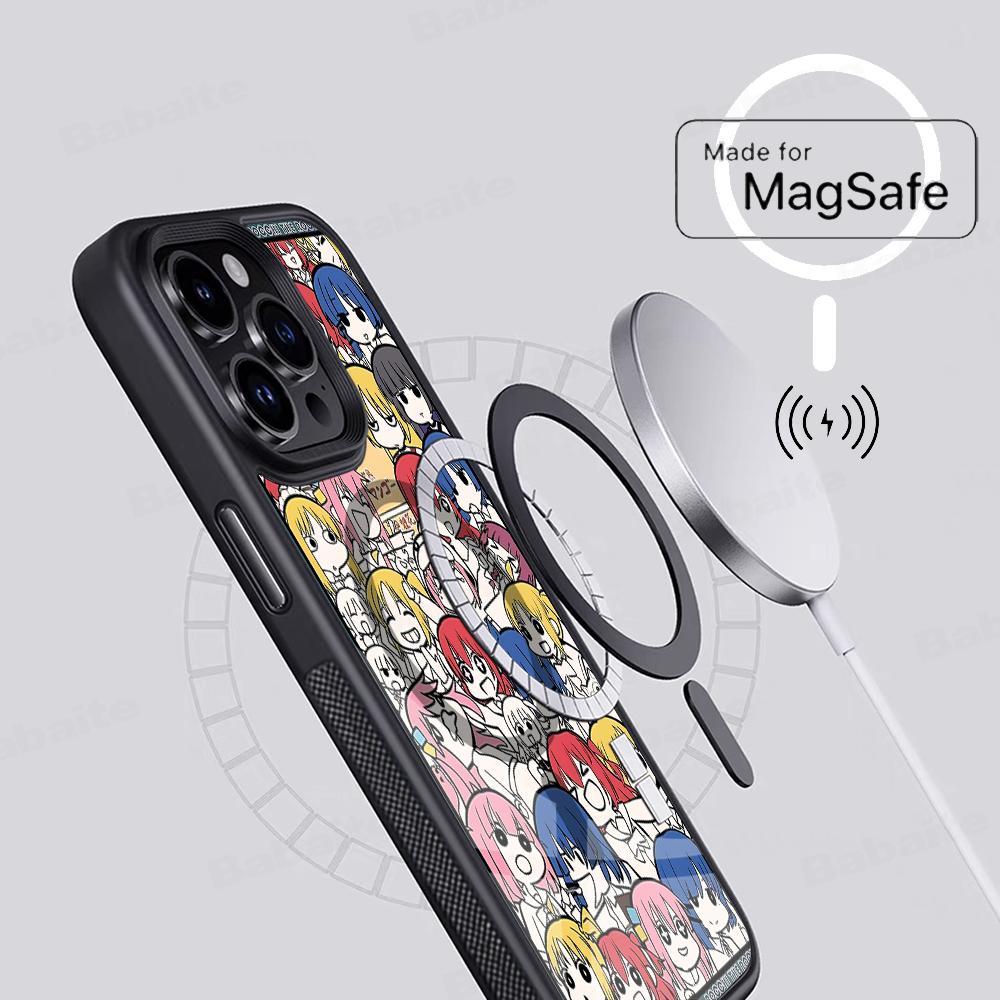 BOCCHI THE ROCK Phone Case Magnetic Case For IPhone 16 14 13 12 11 15 Pro Max Plus For Magsafe Wireless Charge Cover