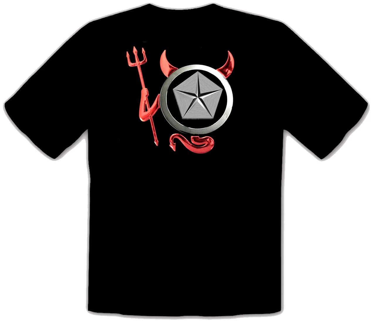 Chrysler Devil Devil Car Logo Car BLACK T-Shirt -239- L