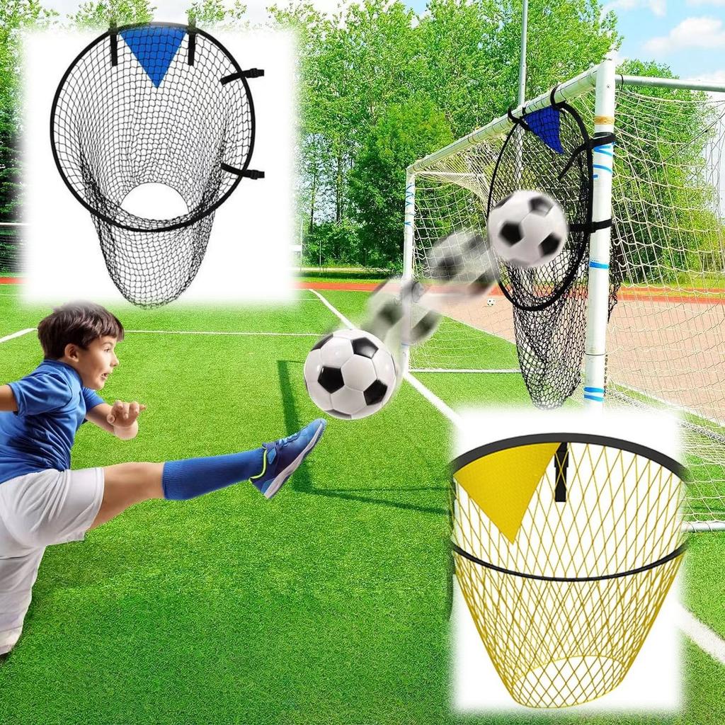 Foldable Lightweight Football Target Net Easy Attach-Detach Soccer Training Practice Fun Portable Sports Goal Accessory
