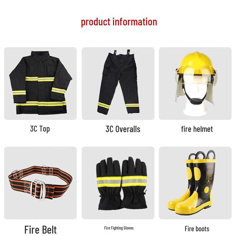 SuXing 3C Certified Firefighting Suit (Model 14, 6-Piece Set)