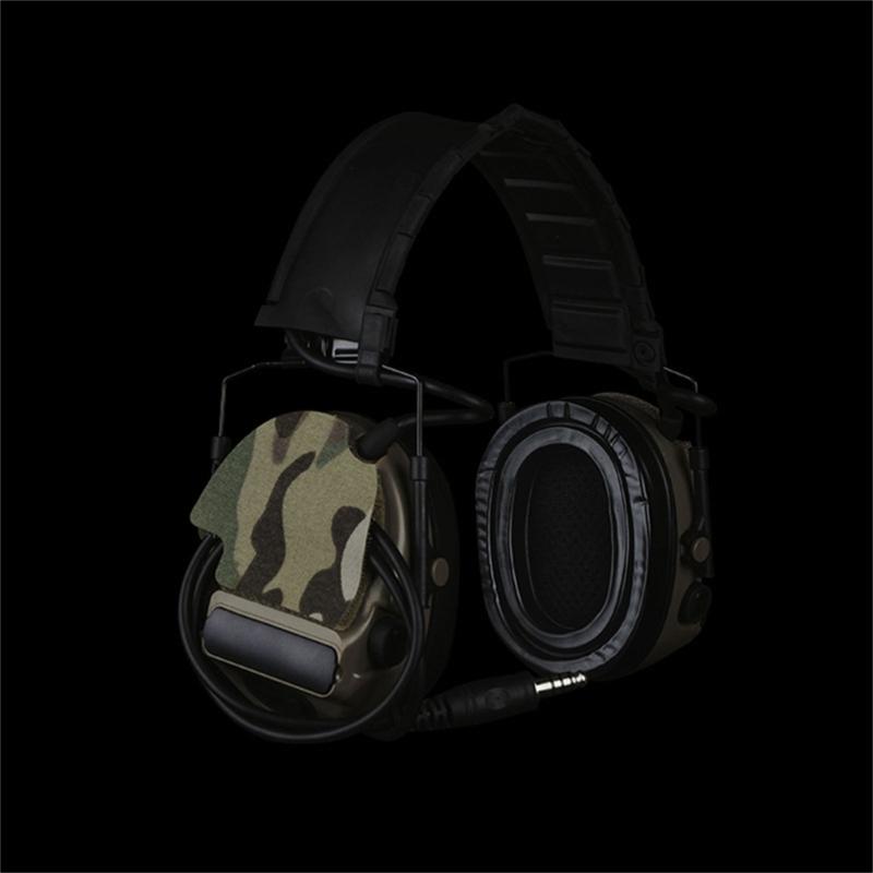 2Pcs Camouflage Earmuff Sticker Camouflage Tape Sticker Headphone Sticker Patches Outdoor Headphone Cover Earmuff Cover