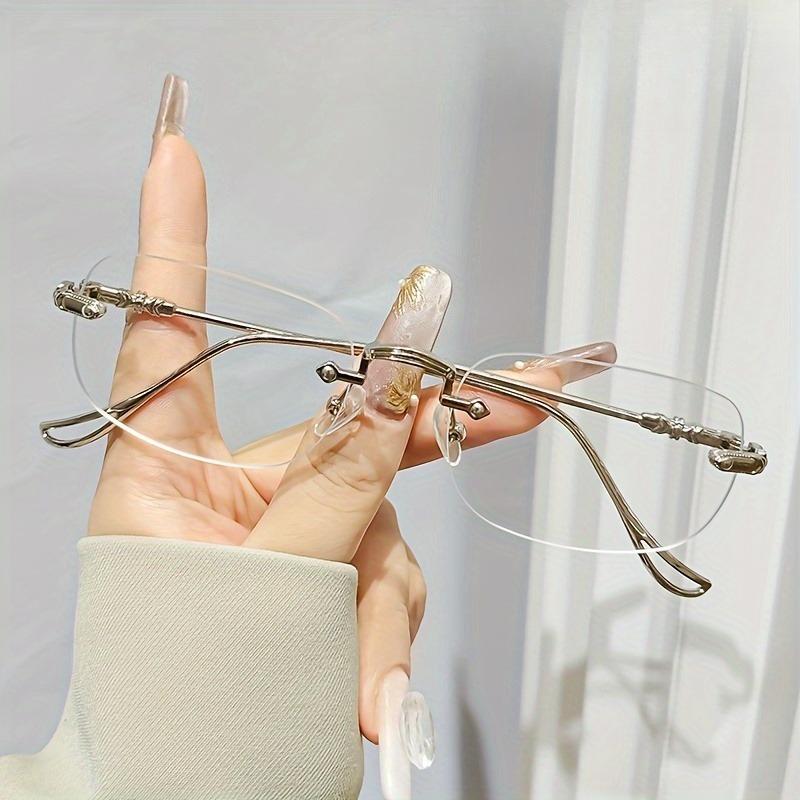 +100~+400 Trendless Frameless Anti-fatigue Anti-blue Light Computer Reading Glasses Fashion And Trend Perfect