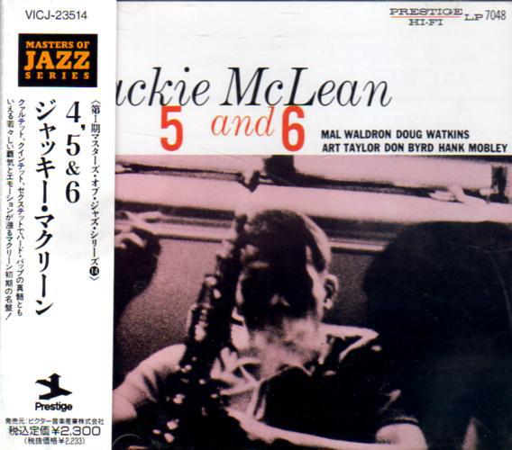 

CD JACKIE MCLEAN - 4, 5 And 6 VICJ23514 Prestige 1991 Japan ObiJazz Used