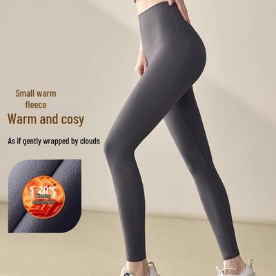 Women's High-Waisted Velvet Shark Yoga & Pilates Pants - Seamless Autumn/Winter Sportswear