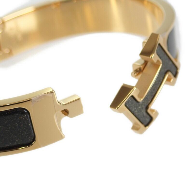 HERMES H700015F_G1PM Bracelet Noir Dore Gold Plated Women