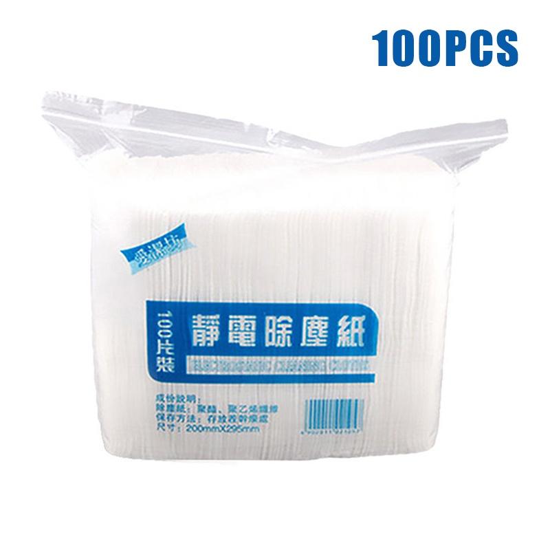 

100Pcs Of Dust Removal Paper Disposable Household Dust Removal Cloth Electrostatic Mop Pad Floor Tile Floor Cleaning Supplies