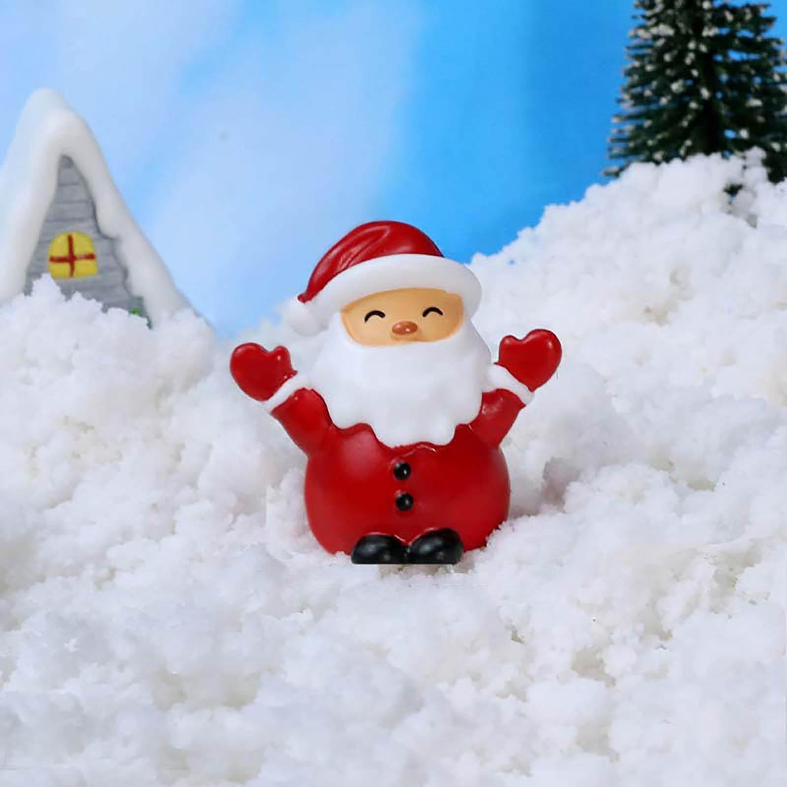 

Микро-пейзаж Рождественский снег Акваскейп Украшения Новый Санта-Клаус Аксессуары для дома Изделия из смолы Маленькие украшения Украшения для рабочего стола One Size