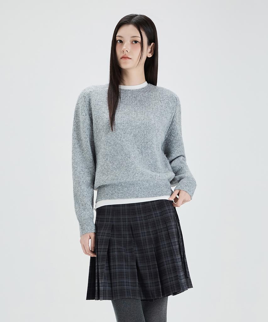MIXXO [Essential] Round Neck Hacci Pullover_Miwkag120T