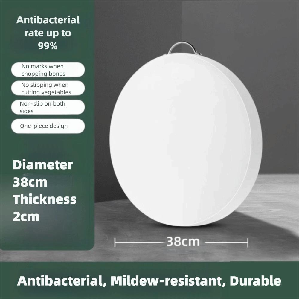 

Двусторонняя пластиковая разделочная доска Антибактериальная круглая разделочная доска Бытовая 38*2cm