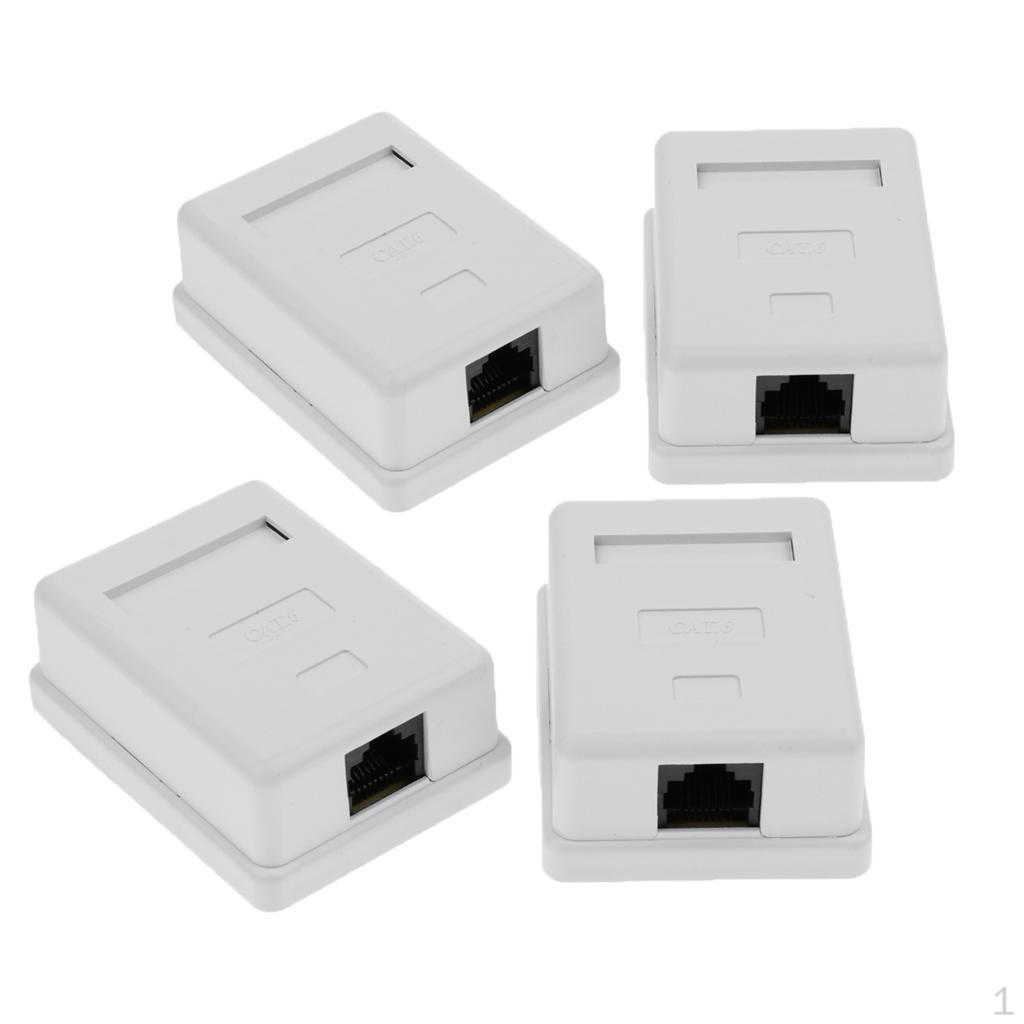 

2x 2 Pack of cat six Sur Mount Outlet Box Combo