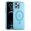 For iPhone 12 Pro Max 6.7 Inch Magnetic Case Translucent Matte TPU+PC Phone Cover Compatible with MagSafe
