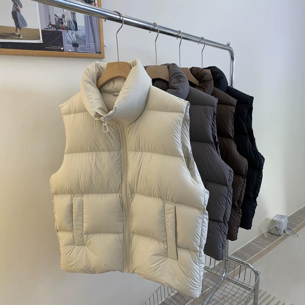 New national standard white duck down Korean version of zero pressure down vest women's new autumn and winter models
