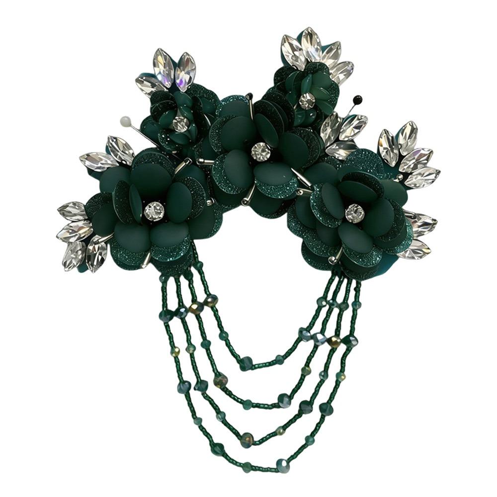 Rhinestones Handmade Nail Beads Beads Sequins Flower Cloth Stickers Diamond Decal Embroidery DIY Accessories Dancing Celebration зелёный