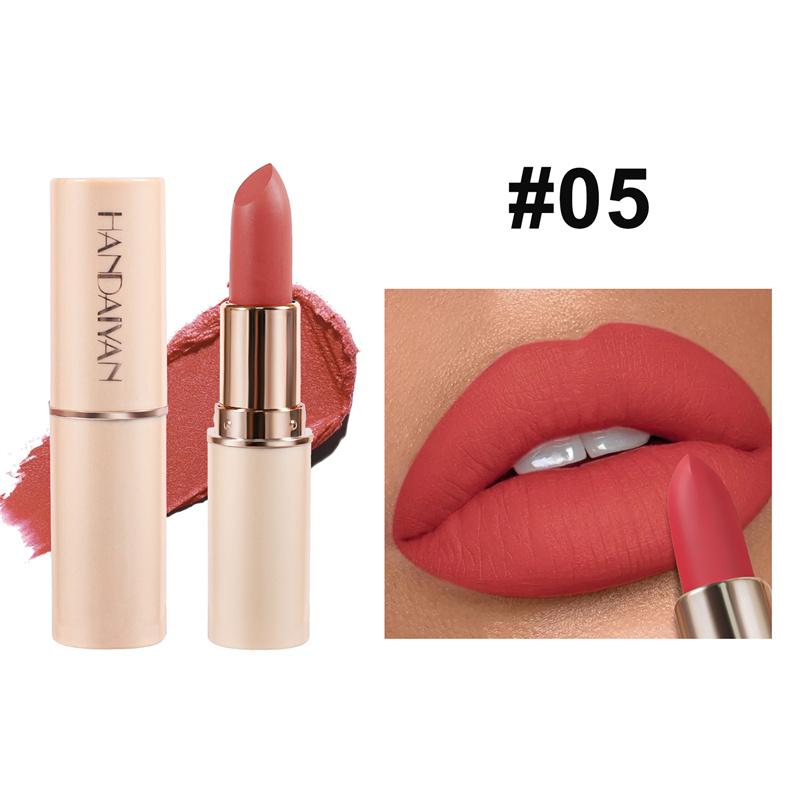 HANDAIYAN 8 Nude Velvet Lipstick Sexy Charm Texture Lipstick Waterproof Non-stick Cup Matte Lip Gloss