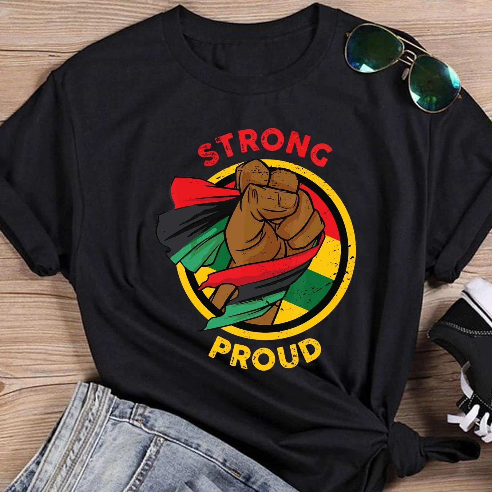 

Retro Black Strong and Pride T-shirt, Black History Month Tee, African American XL