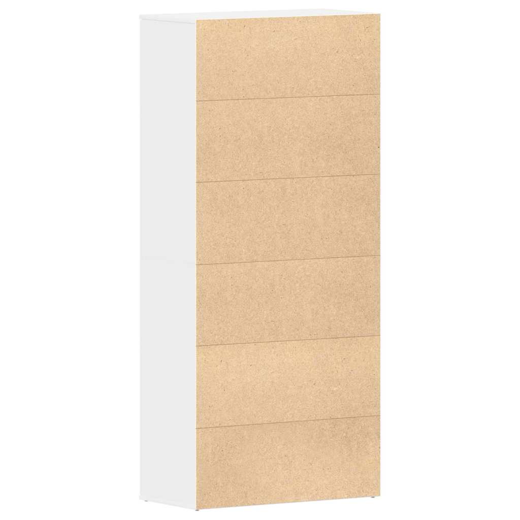 Shoe Cabinet with Shelf White 80 X 39 X 178 Cm Engineered Wood