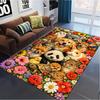 Floral Animals Carpet Rug for Living Room Bedroom Home Sofa Decoration,Kids Play Non-slip Floor Mat