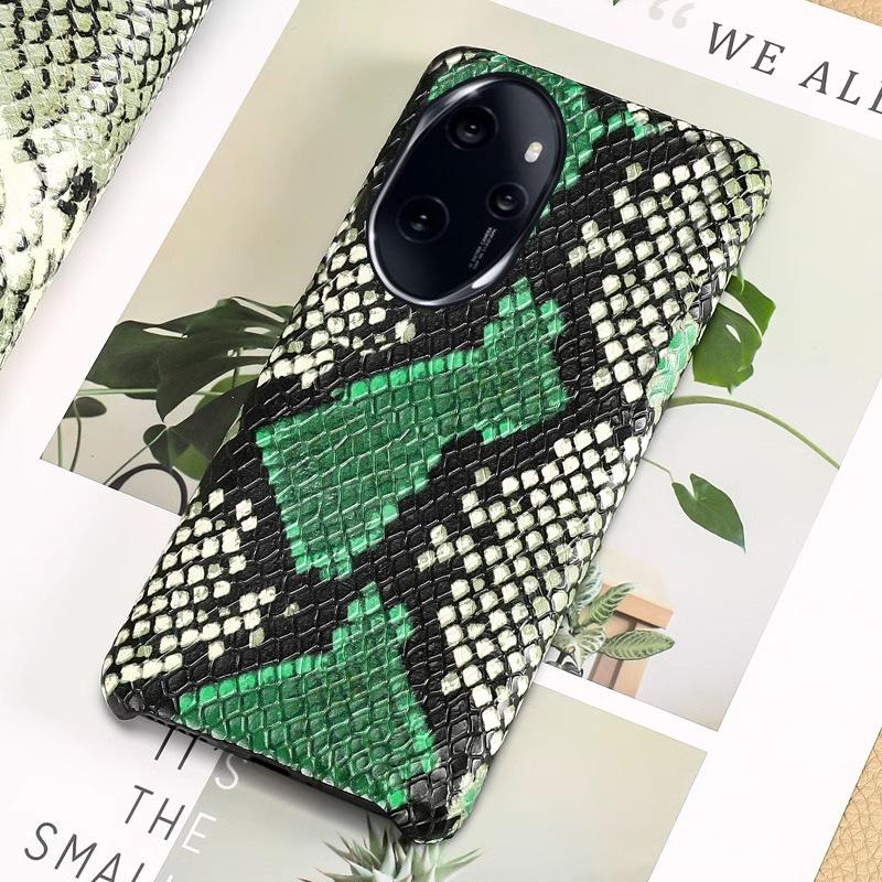 Premium Honor 60 Phone Case: Cowhide Python Pattern Half-Cover for 60SE and 60Pro