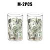 Modern Acrylic Money Jar Piggy Bank Child-Safe Unopenable Design Transparent Coin Savings Container Home Decor Desk Organizer