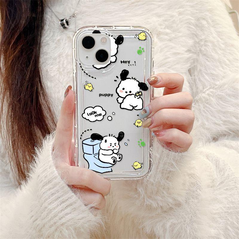 Cute Pacha dog for iPhone17PorMax mobile phone case Apple 14/13 soft case 16 niche 15 soft case