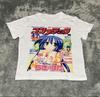 [USED] Tops Beautiful Girl Anime Tight Tee Short Sleeve Y2K Size M