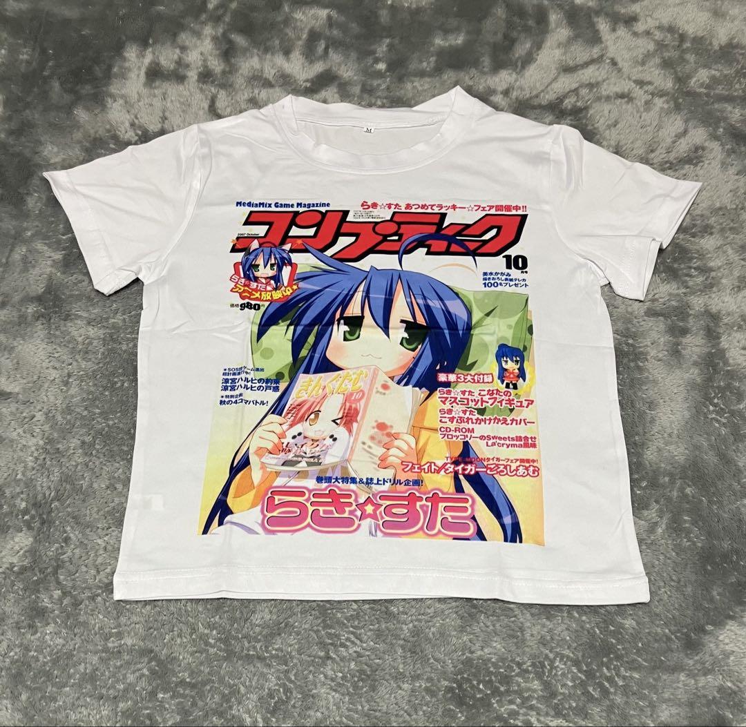 

[USED] Tops Beautiful Girl Anime Tight Tee Short Sleeve Y2K Size M