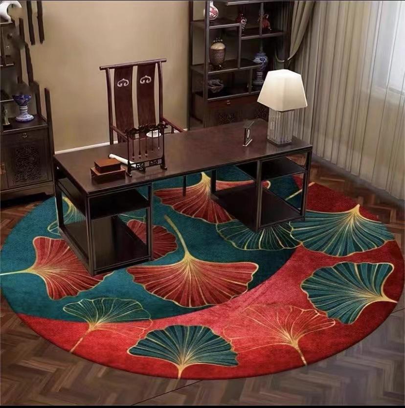 

Новый китайский круглый ковер в китайском стиле для гостиной, спальни, кабинета, круглого одеяла в стиле Чжучжоу, модного журнального столика в национальном стиле, коврика для кровати, одеяла 100cm round