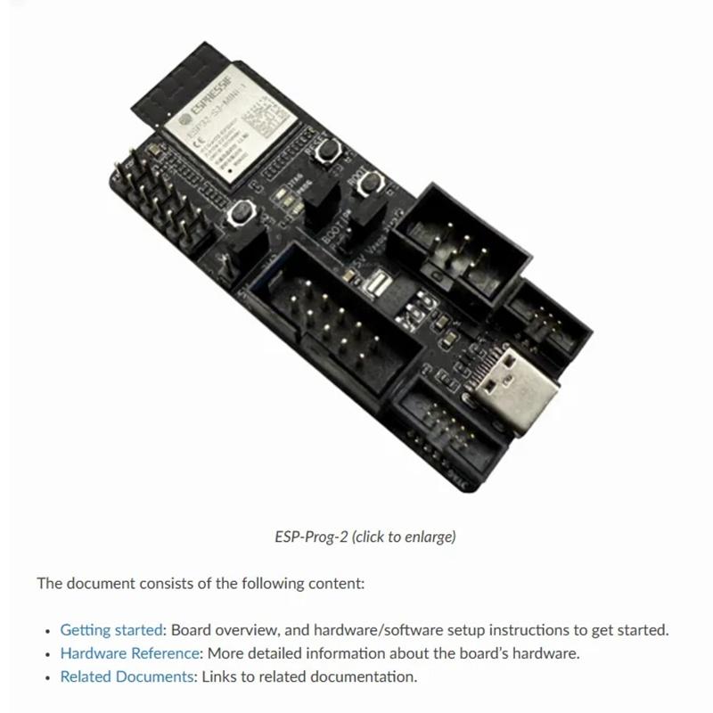 1 Stück ESP-Prog-2 Programmier-Downloader Espressif ESP-Prog-2 Debugger Serielle Kommunikation, JTAG In-Circuit-Debugging Downloader