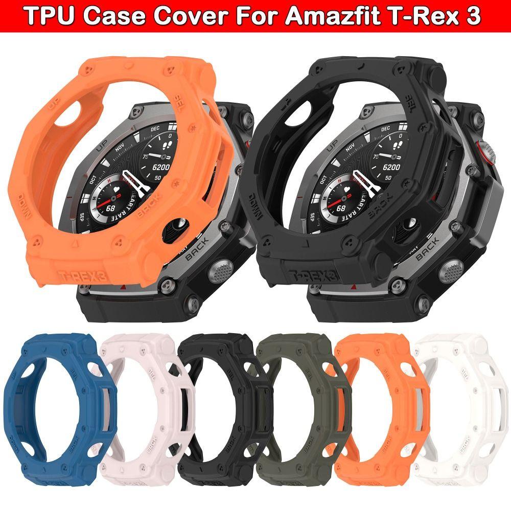Bumper Edge Shell TPU Screen Protector Soft Protective Case for Amazfit T-Rex 3