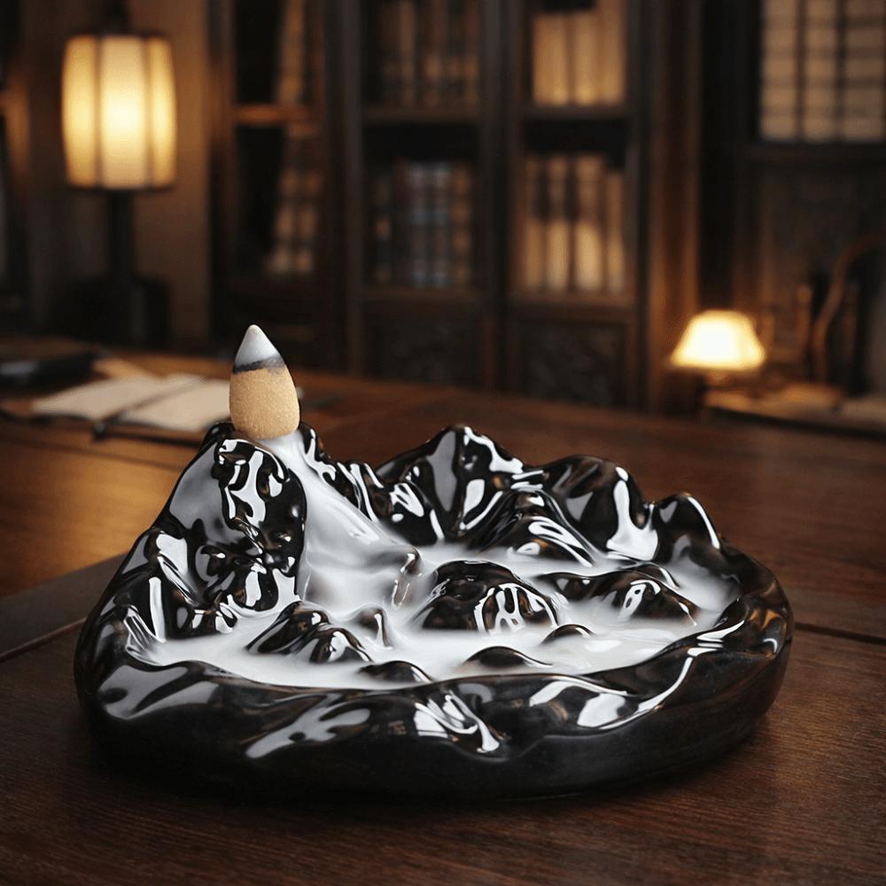 Mini Backflow Incense Burner Alpine Flowing Water Incense Burner Ornament  Meditation