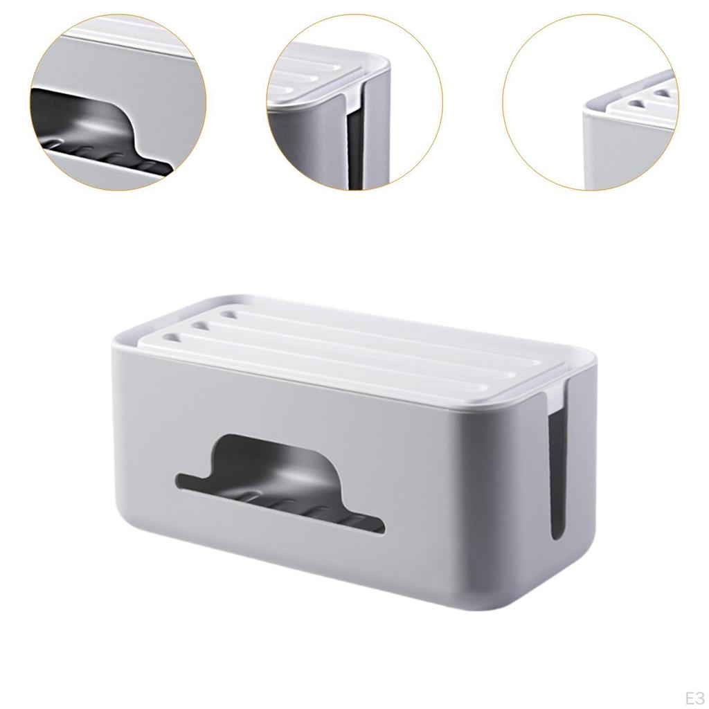 Cable Management Box, Organizer, Lightweight, Hider for Power Strips, Desktops,