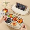 304 Stainless Steel Bento Box with Compartments & Cutlery - Portable Lunch Box for Students & Office Workers
