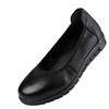 Non-slip Work Shoes Women's Hotel 2025 Autumn Flat-bottomed Comfortable Soft-soled Tooling Shoes Work Leather Shoes Interview Flight Attendant Shoes