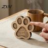 Kleine Andenkenbox für Tierhaare, Niedliche Pfotenform, Gedenk-Holz-Erinnerungsstück, Hundehaare Hunde und Katzen, Verlust-Beileidsgeschenk für Besitzer